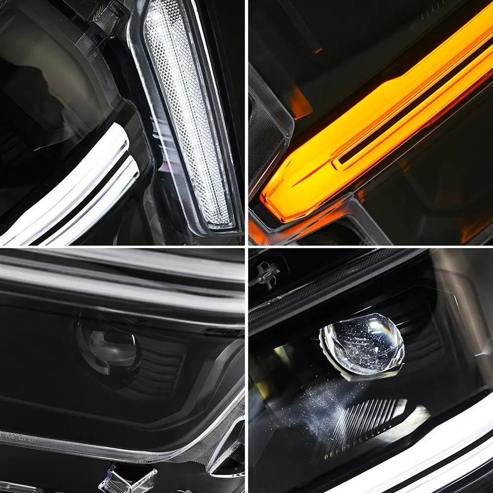 Kuerled LED Headlights for 2024-2025 Ford F-150 Car, Dual-Projector with DRL Startup & Sequential Turn Animation, DOT and SAE Compliant, Durable, Easy Install Plug & Play for STX XLT XL