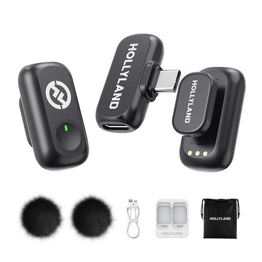 Deals for You Days！Hollyland Wireless Microphone LARK A1 USB-C for Iphone & Android 45Khz/24Bit, Magnetic Mini Mic for Podcast, Vlogging